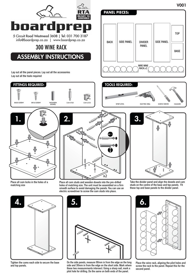 boardprep RTA 300 WINE RACK Assembly instructions