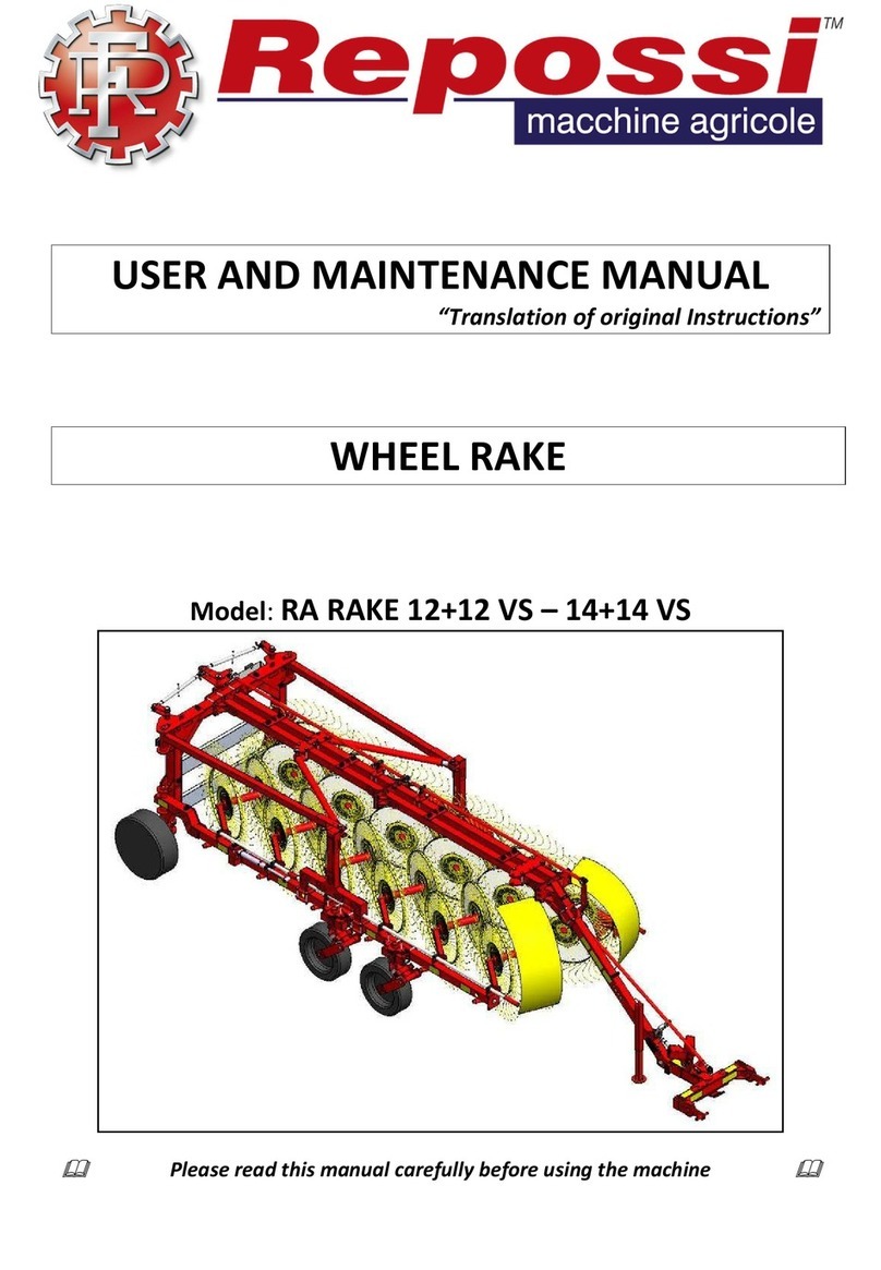 Repossi RA RAKE 12+12 VS User and maintenance manual