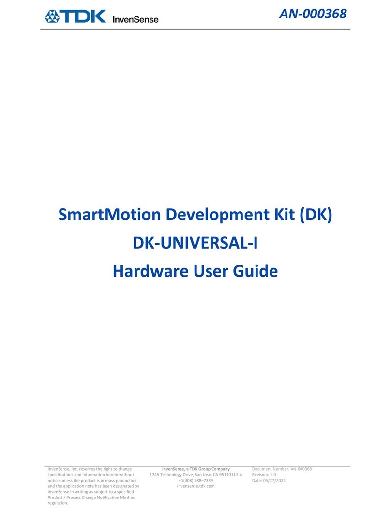 TDK SmartMotion DK-UNIVERSAL-I Hardware user's guide TDK SmartMotion DK-UNIVERSAL-I Hardware user's guide