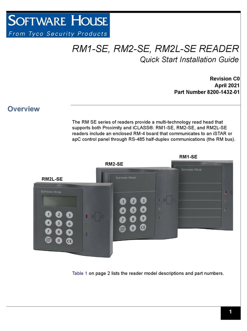 Software House RM SE Series Quick start installation guide