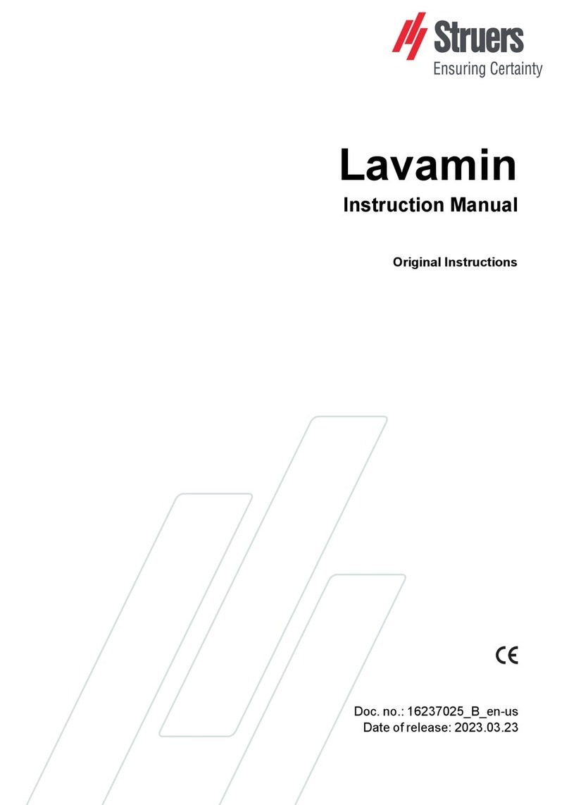 Struers Lavamin User manual Struers Lavamin User manual