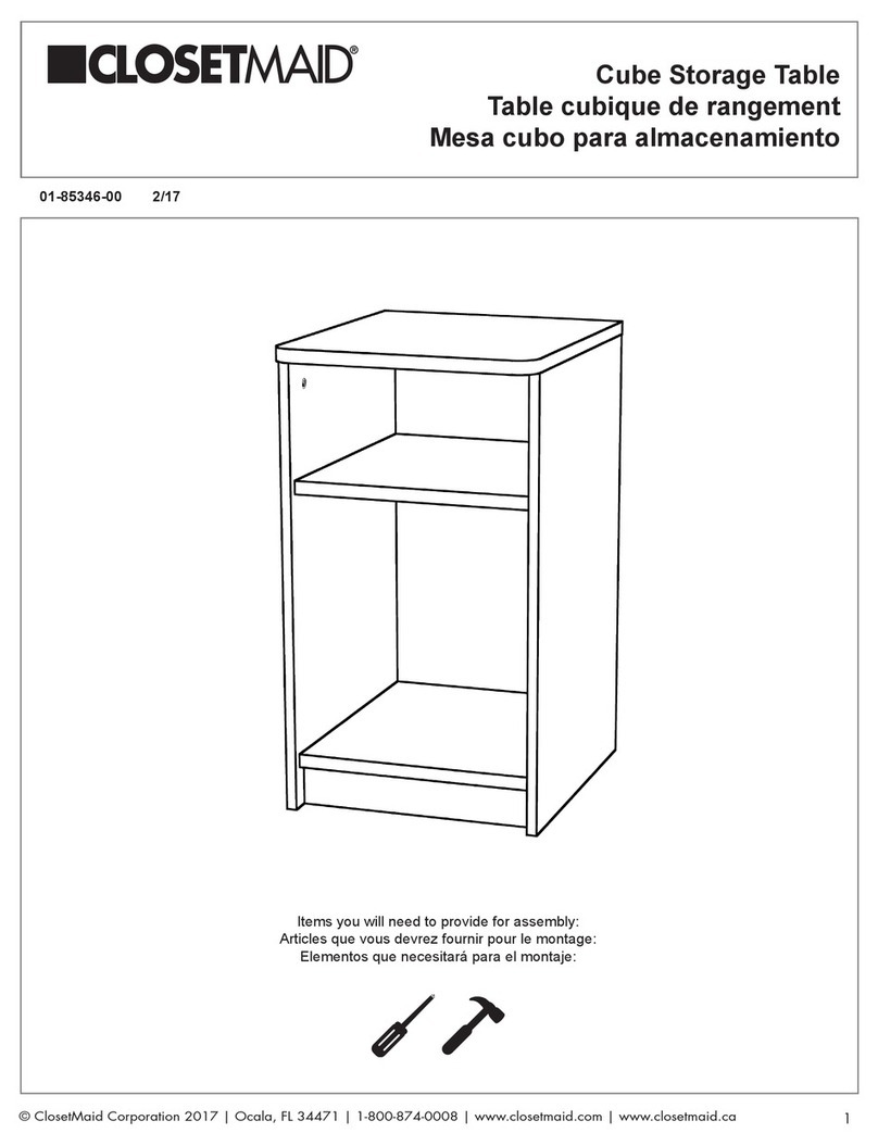 Closet Maid Cube Storage Table manual