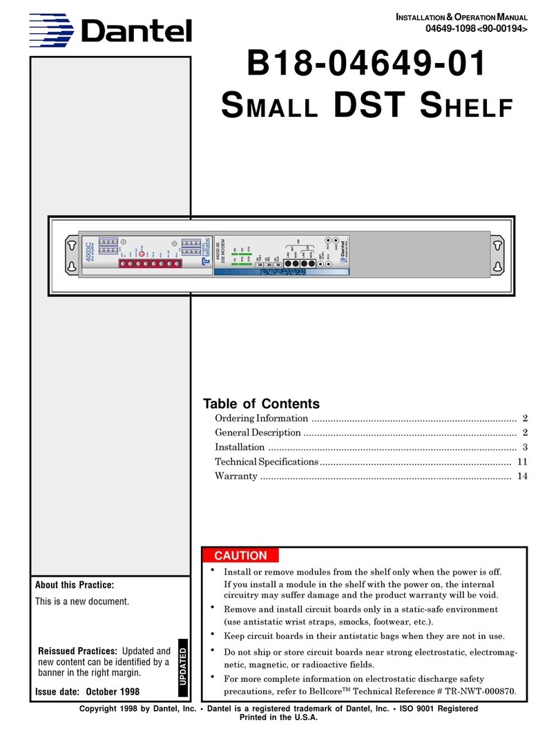 Dantel B18-04649-01 Installation & operation manual