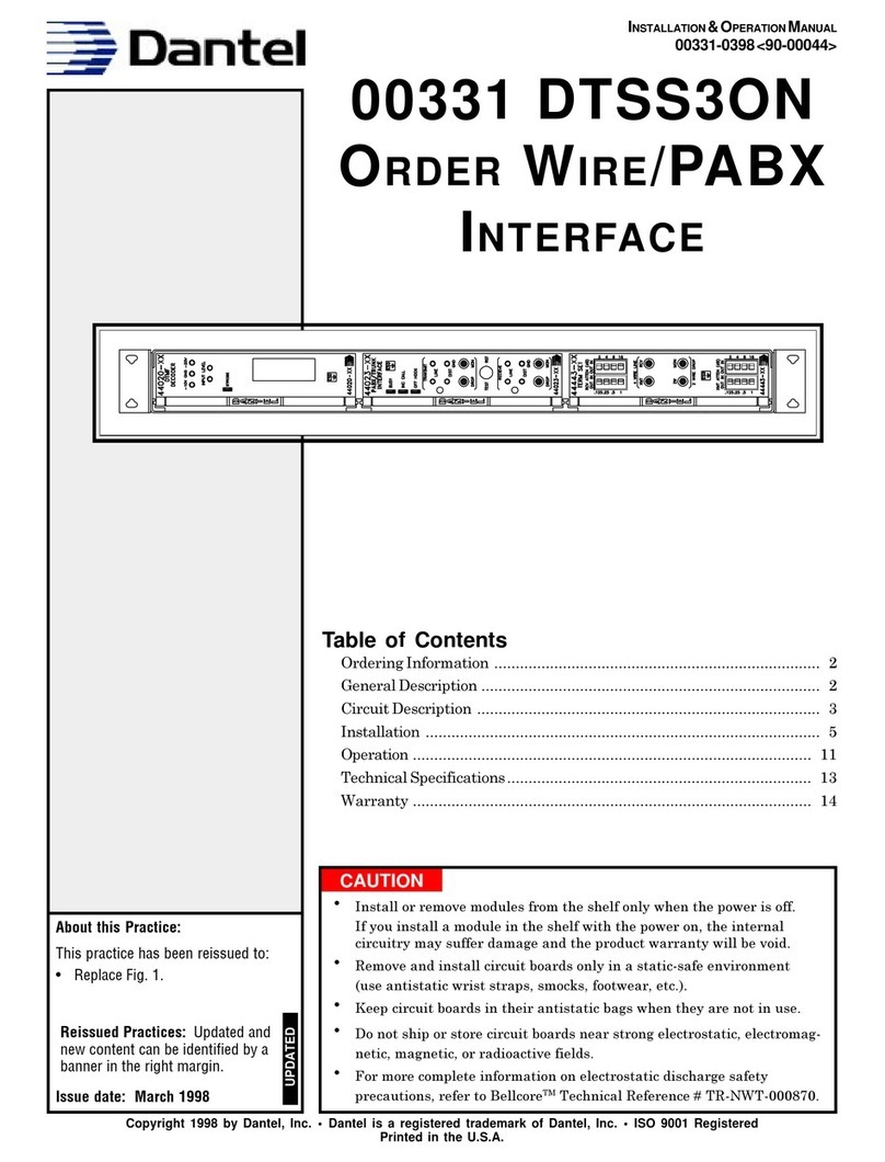 Dantel 00331 User manual