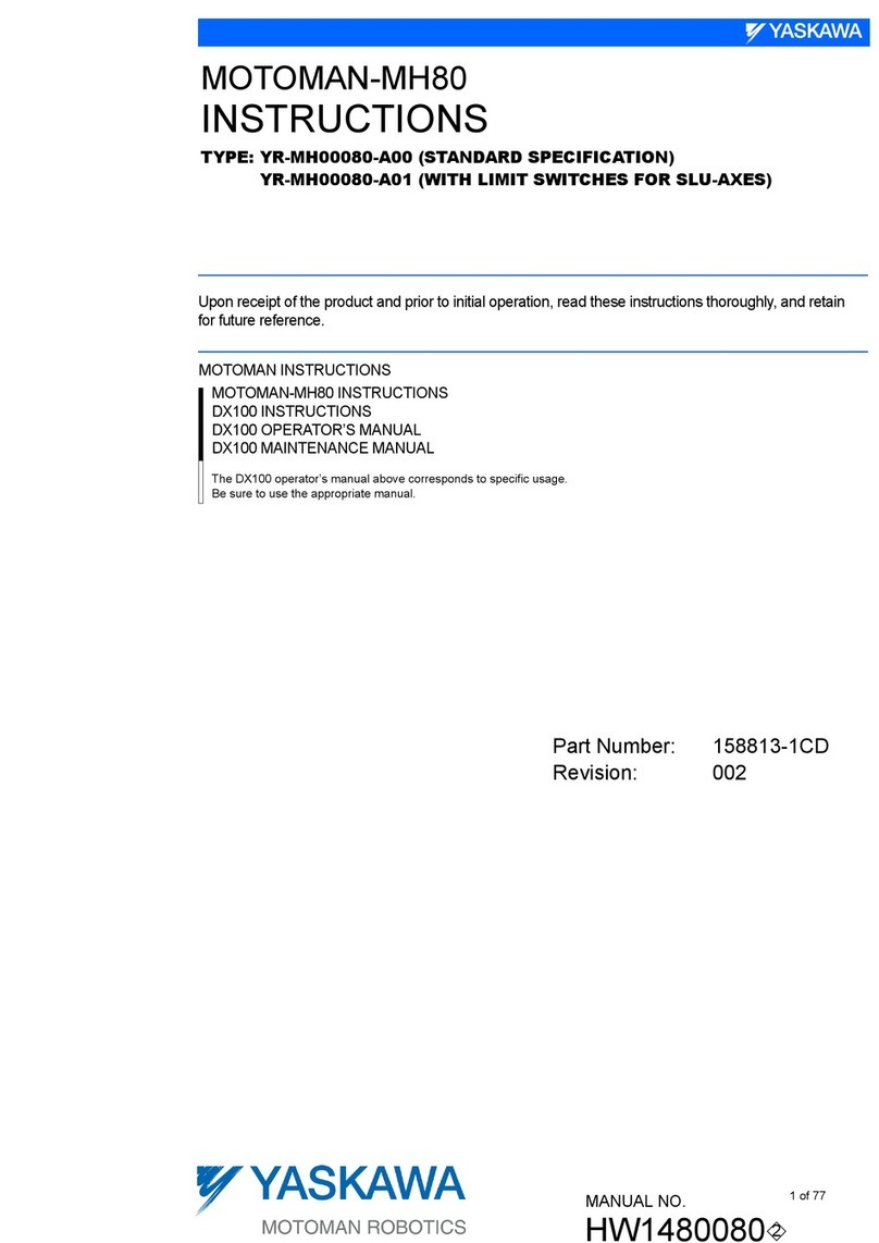 YASKAWA MOTOMAN-MH80 User manual YASKAWA MOTOMAN-MH80 User manual