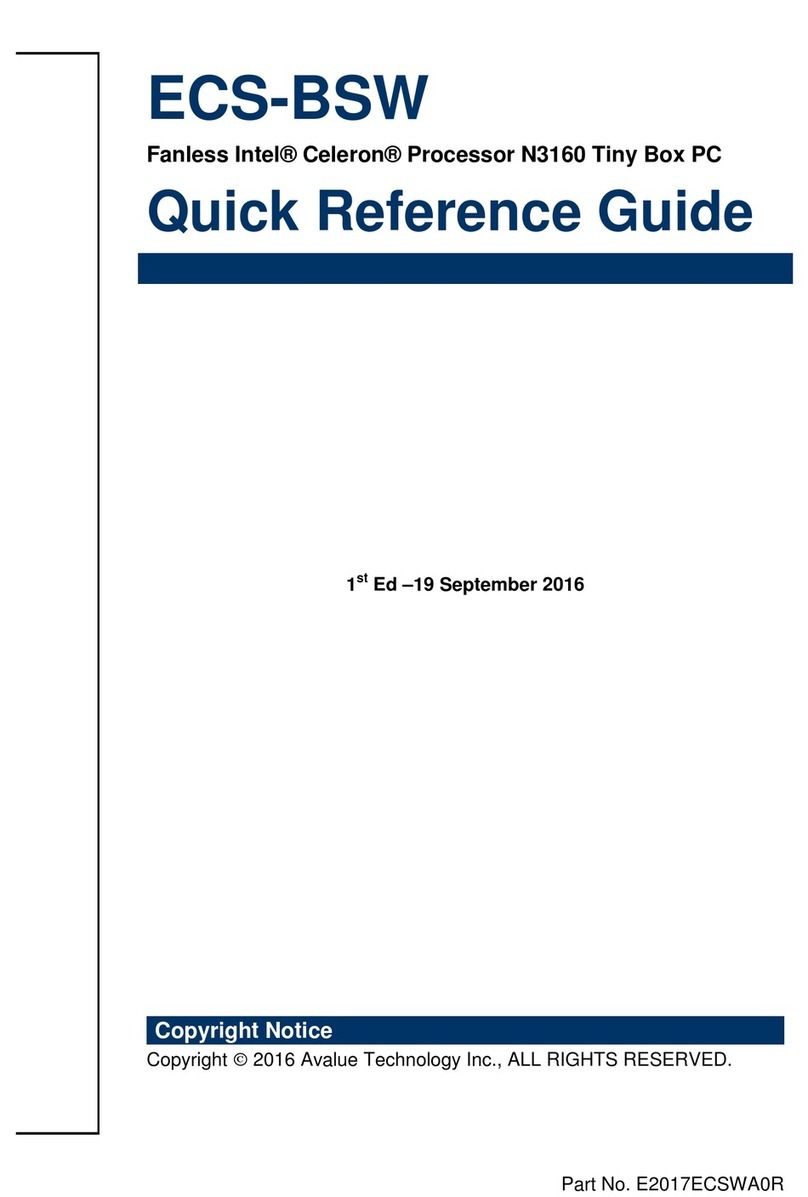 Avalue Technology ECS-BSW User manual