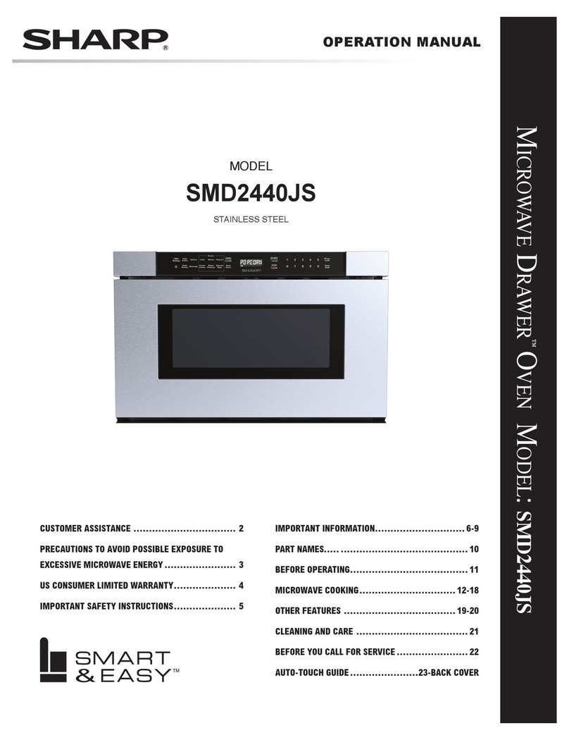 Sharp Microwave Drawer SMD2440JS User manual