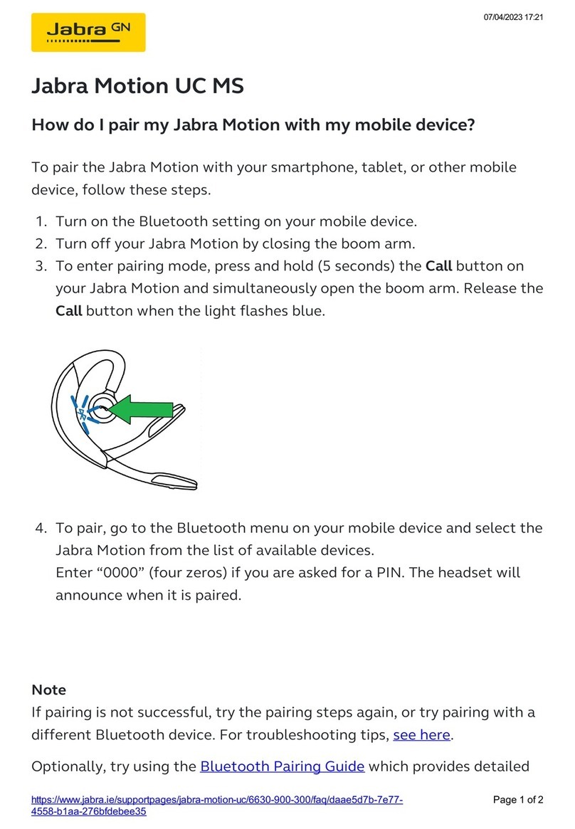 Jabra Motion UC MS User manual