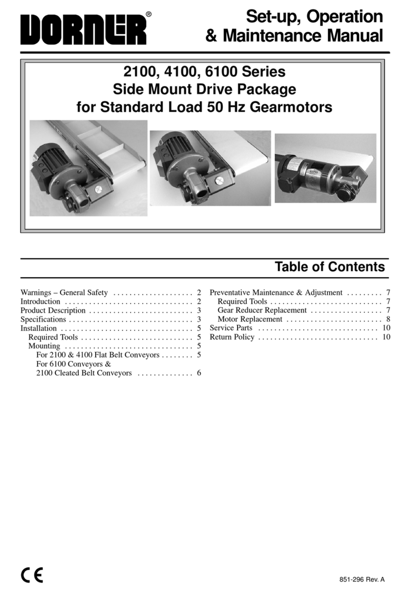 Dorner 2100 Series Setup, operation & maintenance manual