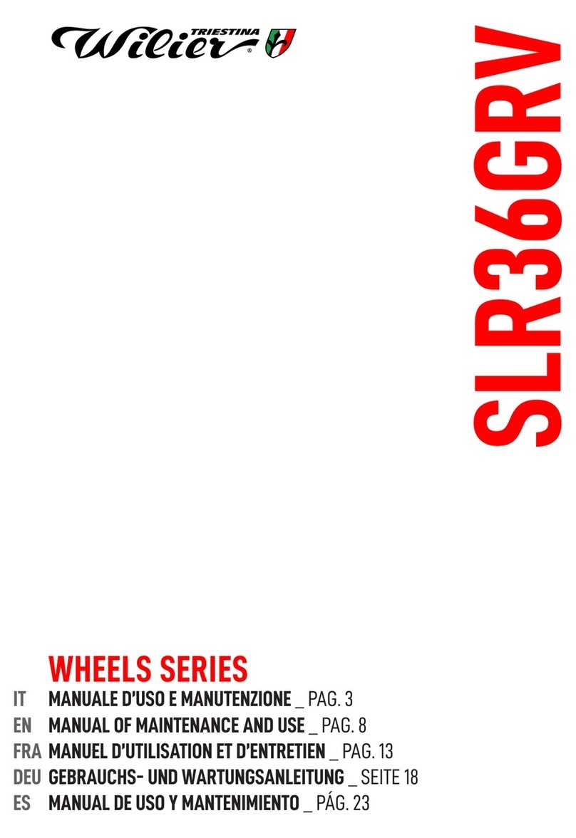 Wilier WHEELS Series Manual of maintenance and use