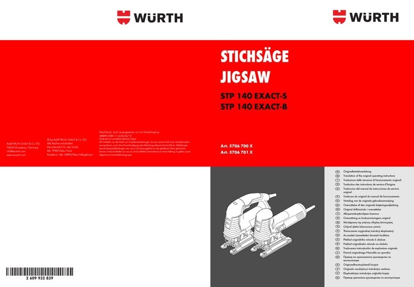 Würth STP 140 EXACT-S Translation of the original operating instructions