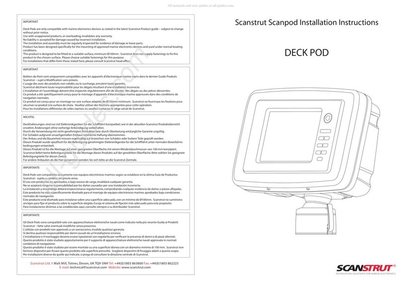 Scanstrut Scanpod Deck Pod User manual
