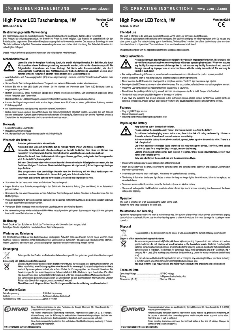 Conrad 573932 User manual