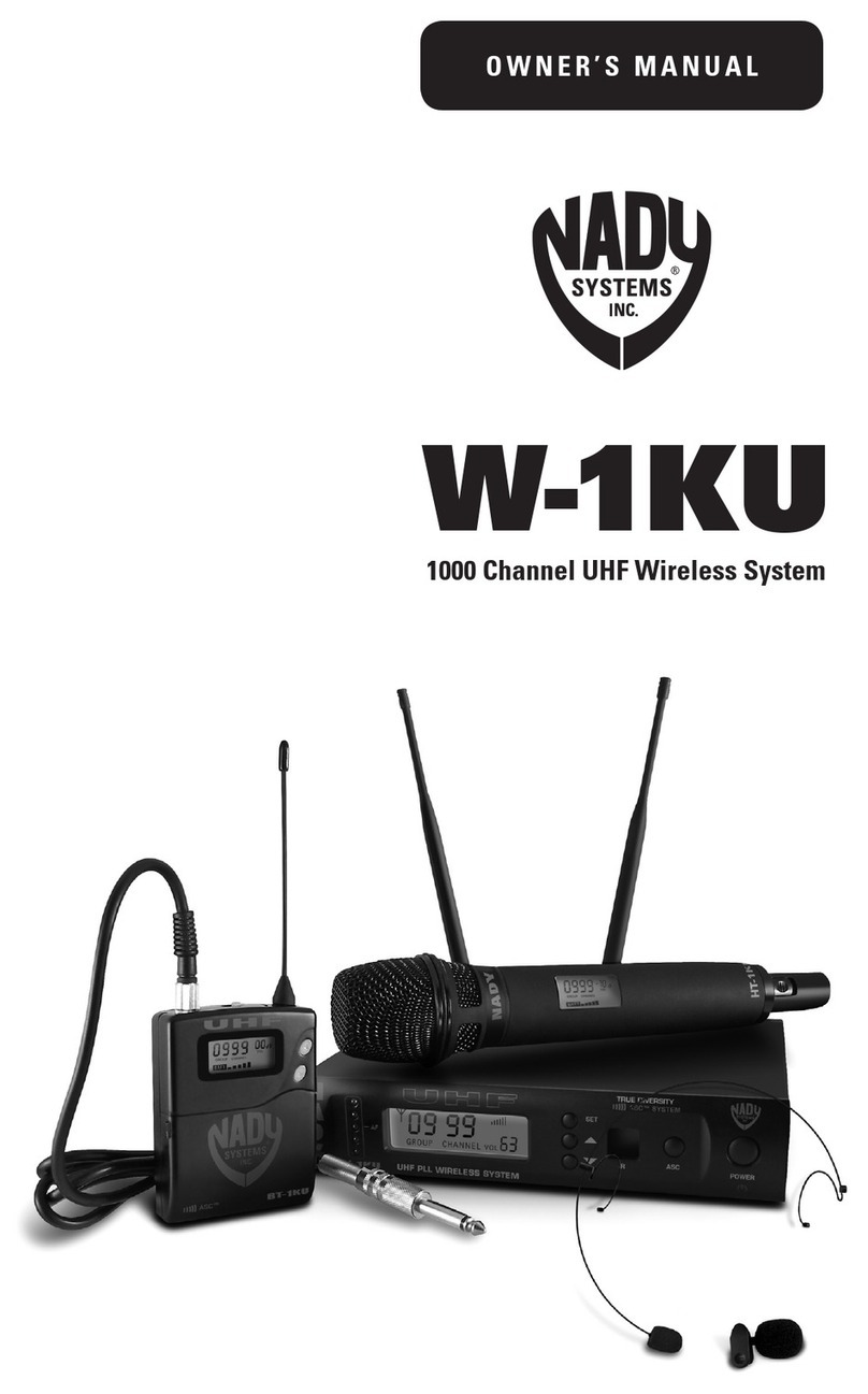 Nady Systems W-1KU owner's manual