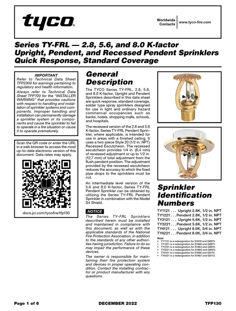 Tyco TY-FRL Series Operation instructions