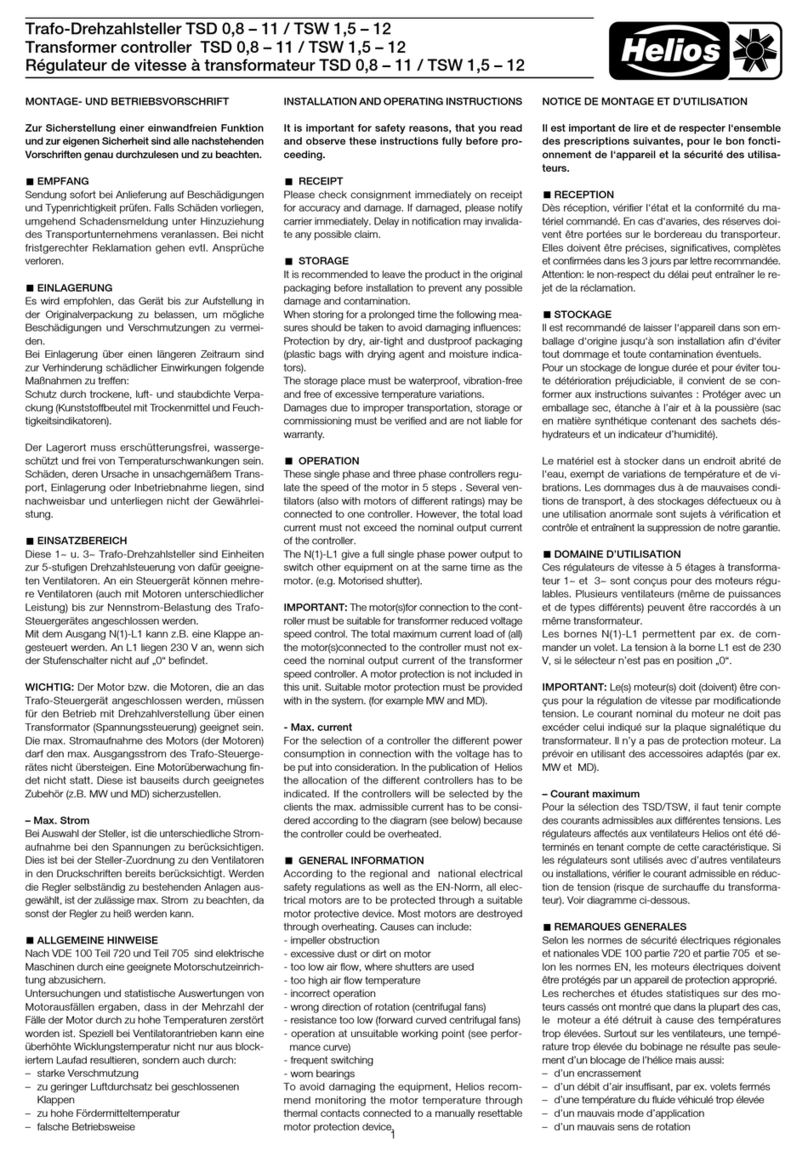 Helios TSD 0,8-11 User manual