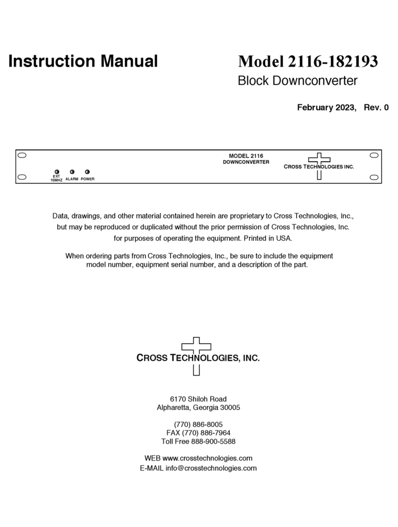 Cross Technologies 2116-182193 instruction manual