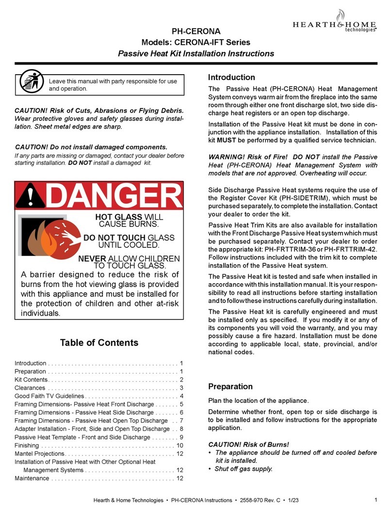 Hearth & Home CERONA-IFT Series User manual Hearth & Home CERONA-IFT Series User manual