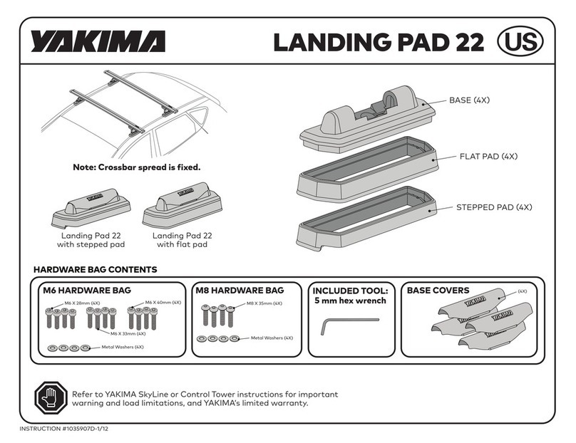 Yakima LANDING PAD 22 User manual Yakima LANDING PAD 22 User manual