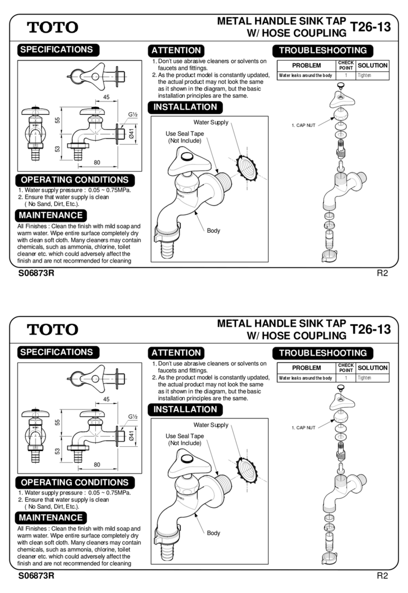Toto T26-13 User manual