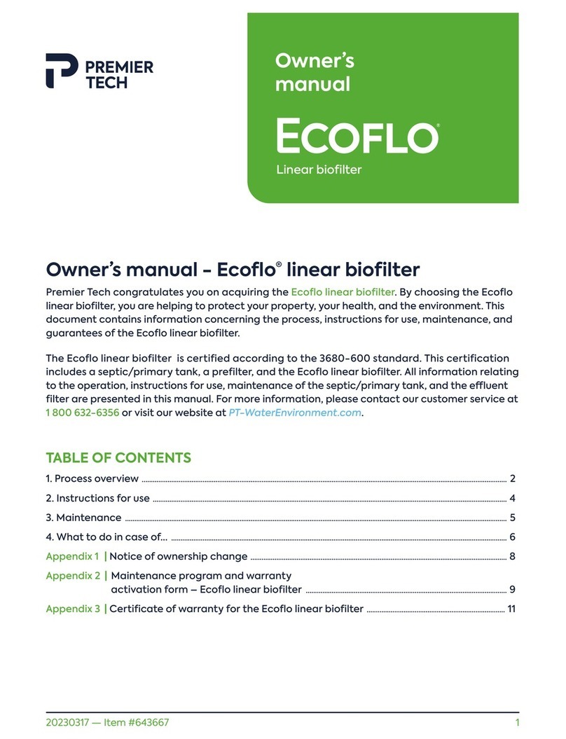 PREMIER TECH Ecoflo EL30 Series User manual