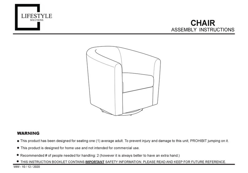 Lifestyle CHAIR Assembly instructions