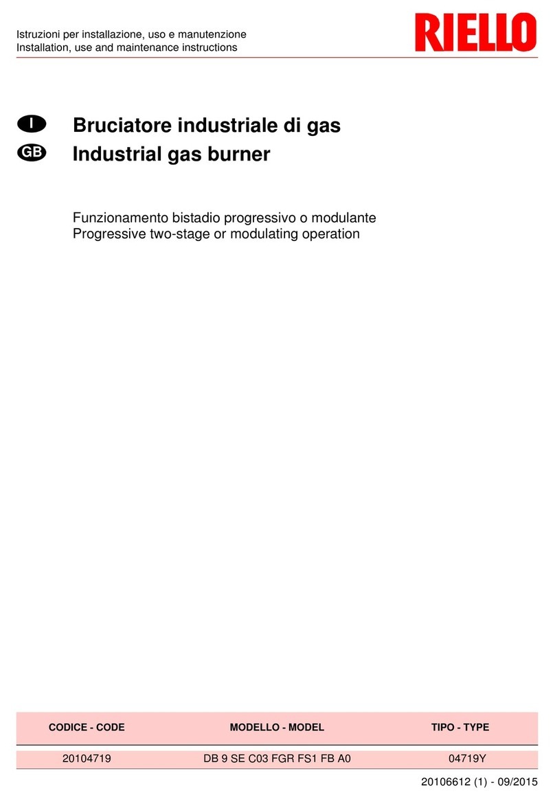 Riello DB 9 SE C03 FGR FS1 FB A0 Installation, use and maintenance instructions