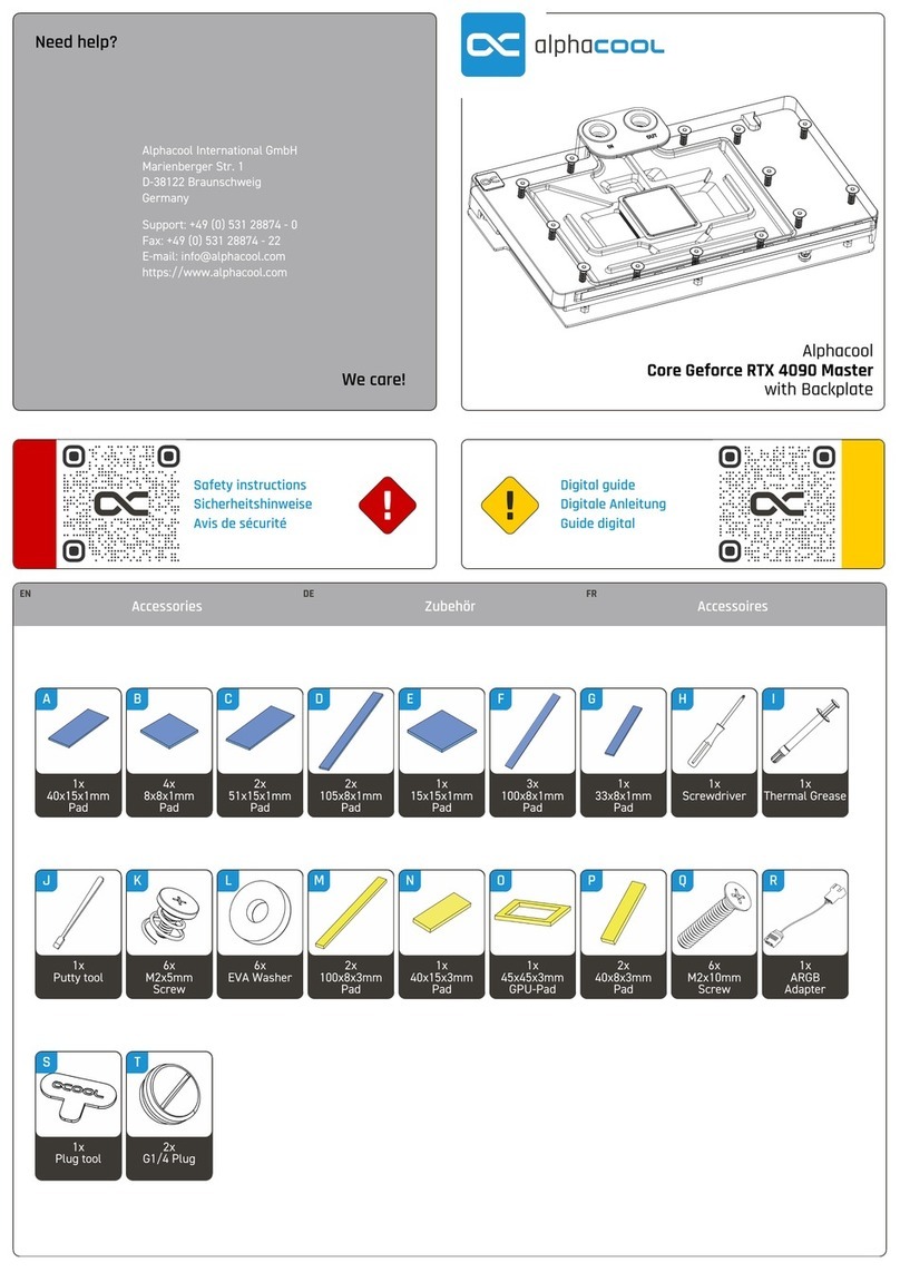 Alphacool Core Geforce RTX 4090 Master User manual