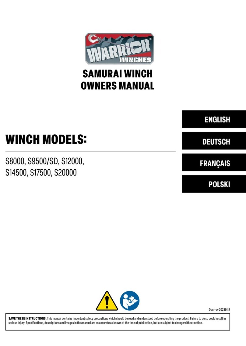 WARRIOR SAMURAI S8000 owner's manual