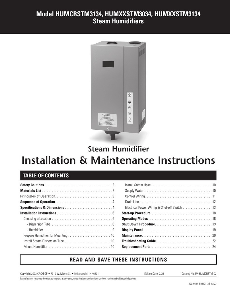 TOTALINE HUMCRSTM3134 Installation and operating instructions