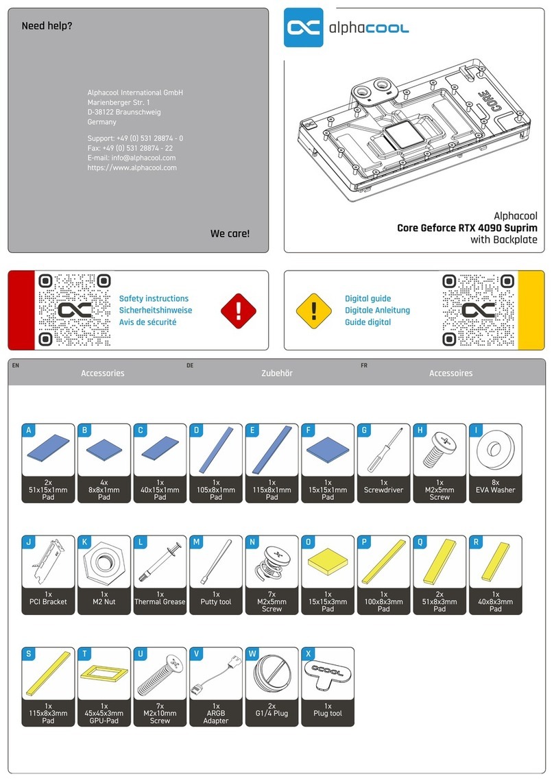 Alphacool Core Geforce RTX 4090 Suprim User manual