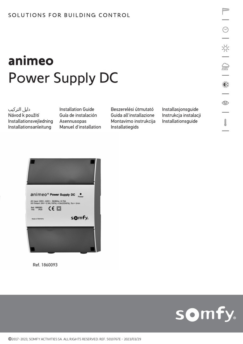 SOMFY animeo 1860093 installation guide