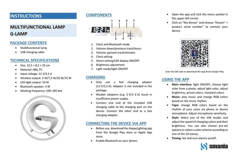 smania G-LAMP User manual