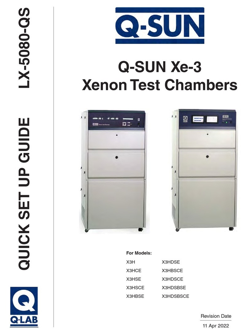 Q-Lab Q-SUN Xe-3 Series Quick setup guide