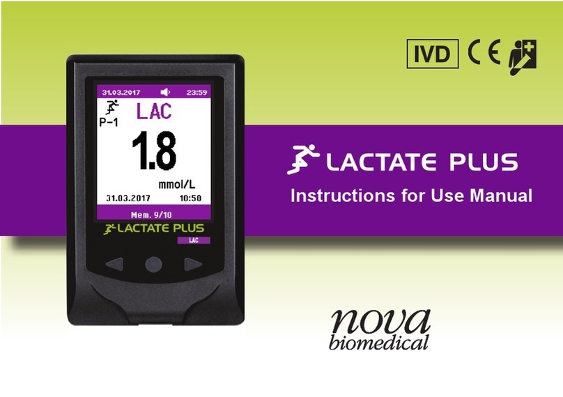 NOVA BIOMEDICAL Lactate Plus Instructions for use manual