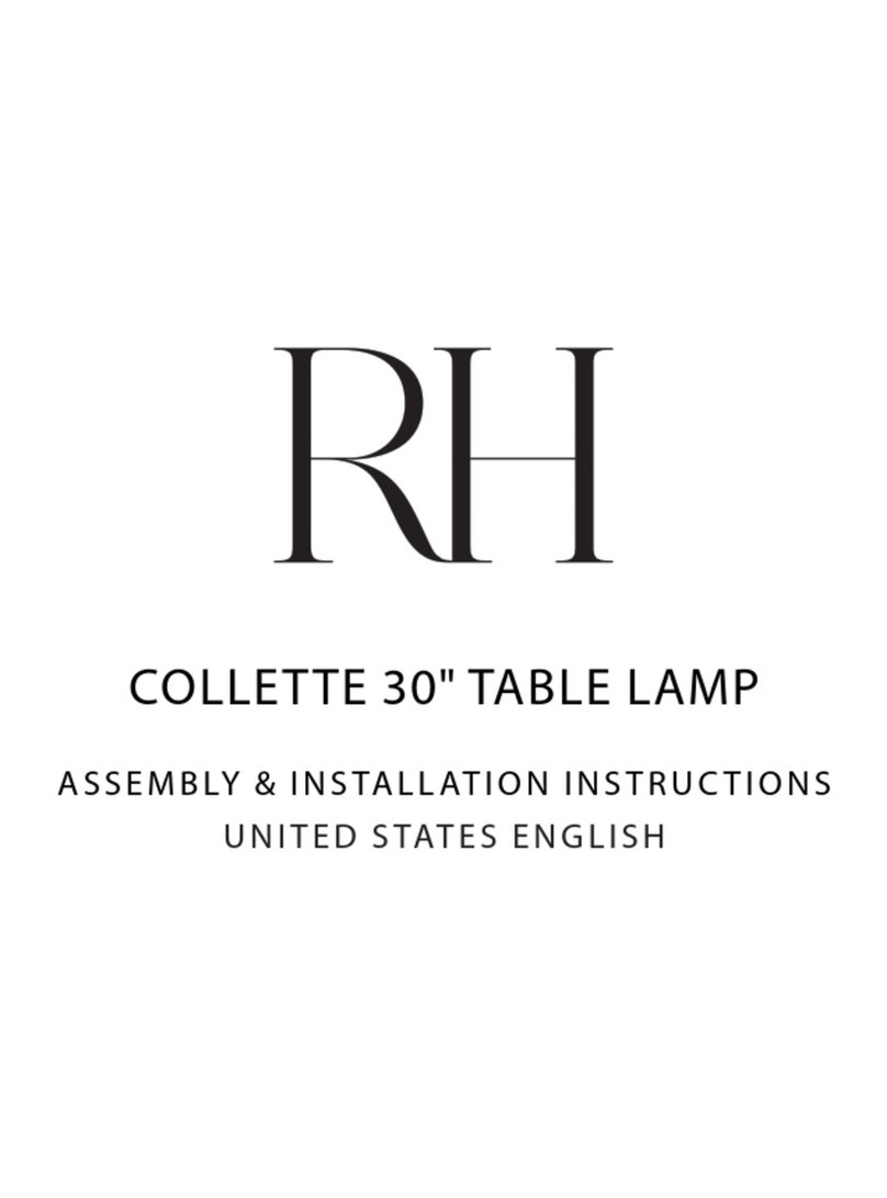 RH COLLETTE 30 TABLE LAMP Programming manual