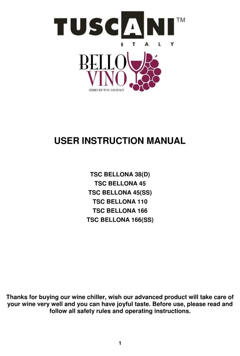 Tuscany BELLO VINO TSC BELLONA 38 User instruction manual