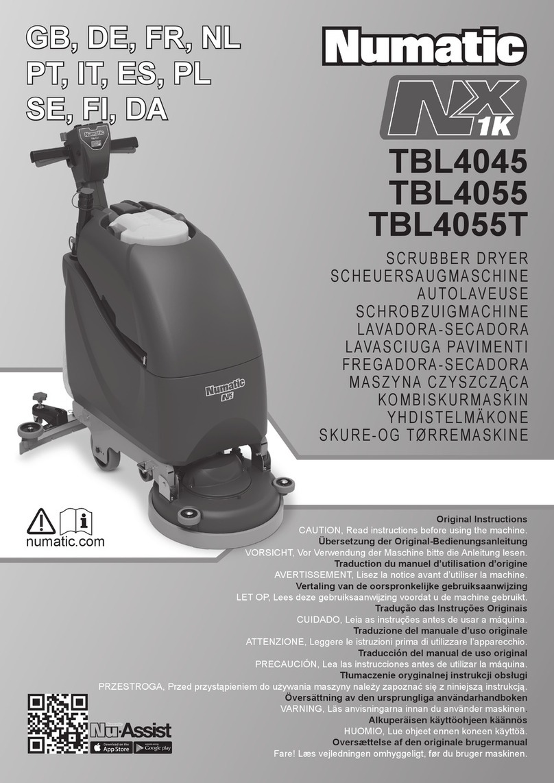 Numatic NX1K TBL4045 User manual