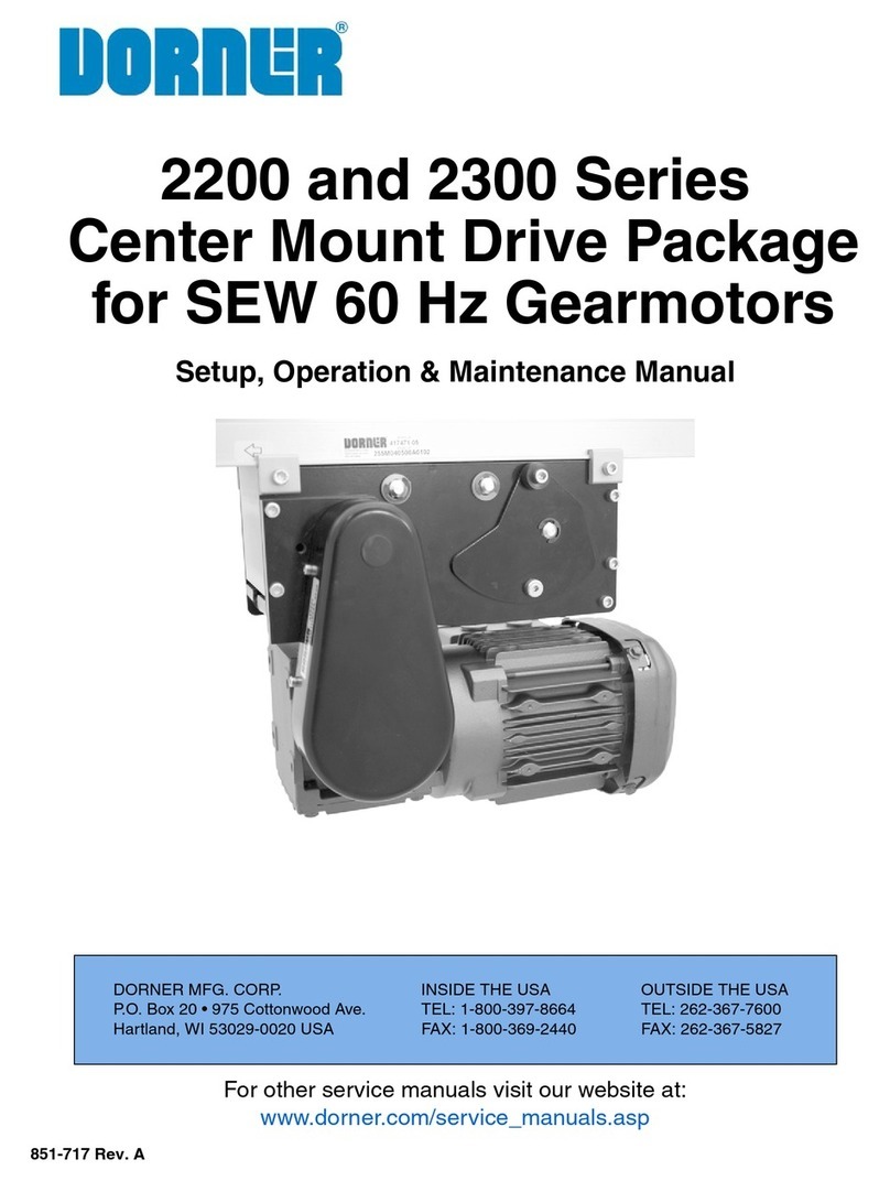 Dorner 2200 series Operation & maintenance manual Dorner 2200 series Operation & maintenance manual