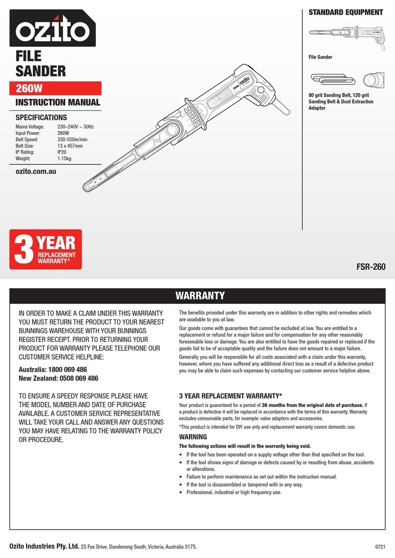Ozito FSR-260 User manual Ozito FSR-260 User manual