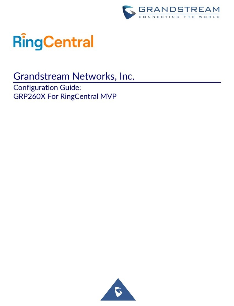 Grandstream Networks RingCentral GRP260X User manual Grandstream Networks RingCentral GRP260X User manual