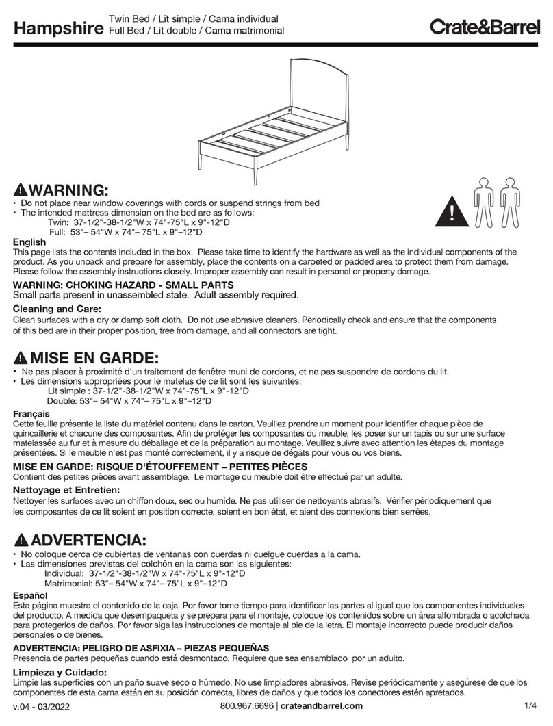 Crate&Barrel Hampshire User manual