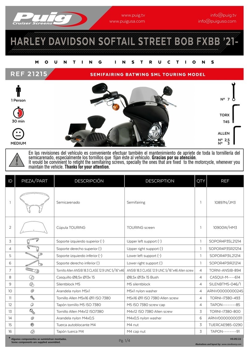 PUIG BATWING SML TOURING Mounting instructions