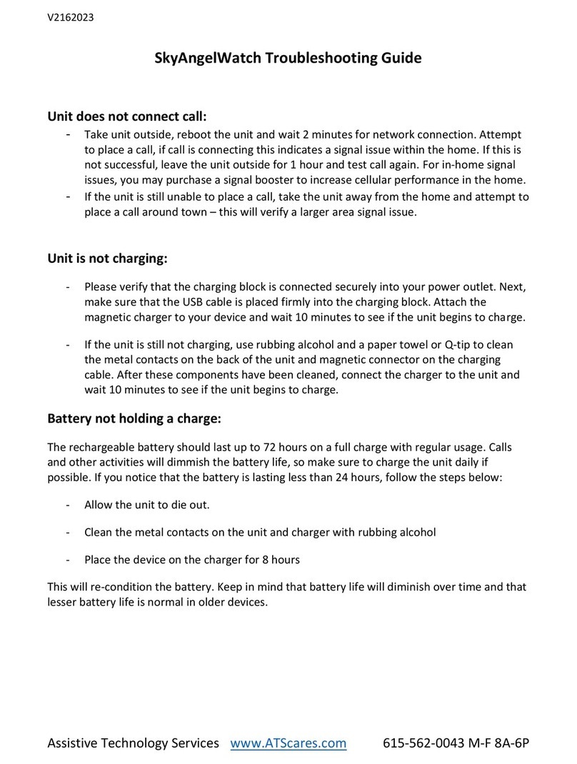 Assistive Technology Services Sky Angel Watch troubleshooting guide