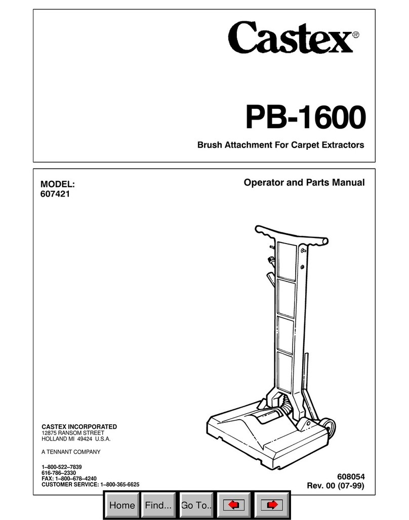 Castex PB-1600 Operator and parts manual Castex PB-1600 Operator and parts manual