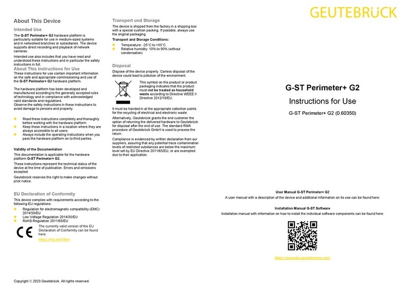 Geutebruck G-ST Perimeter+ G2 Instructions for use