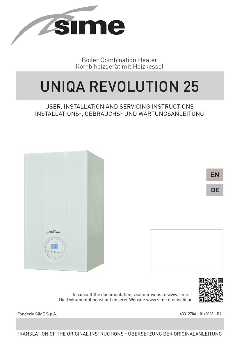 Sime UNIQA REVOLUTION 25 User, installation and servicing instructions Sime UNIQA REVOLUTION 25 User, installation and servicing instructions