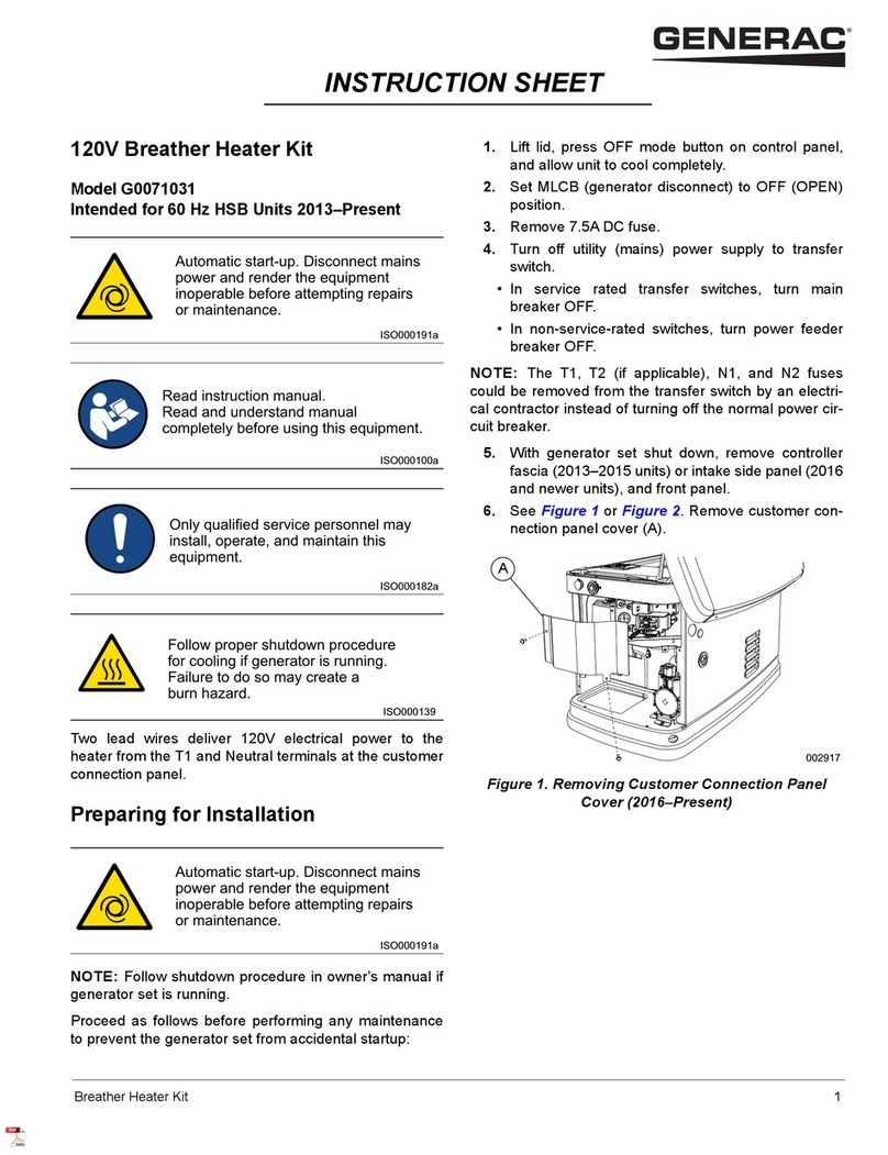 Generac Power Systems G0071031 User manual Generac Power Systems G0071031 User manual