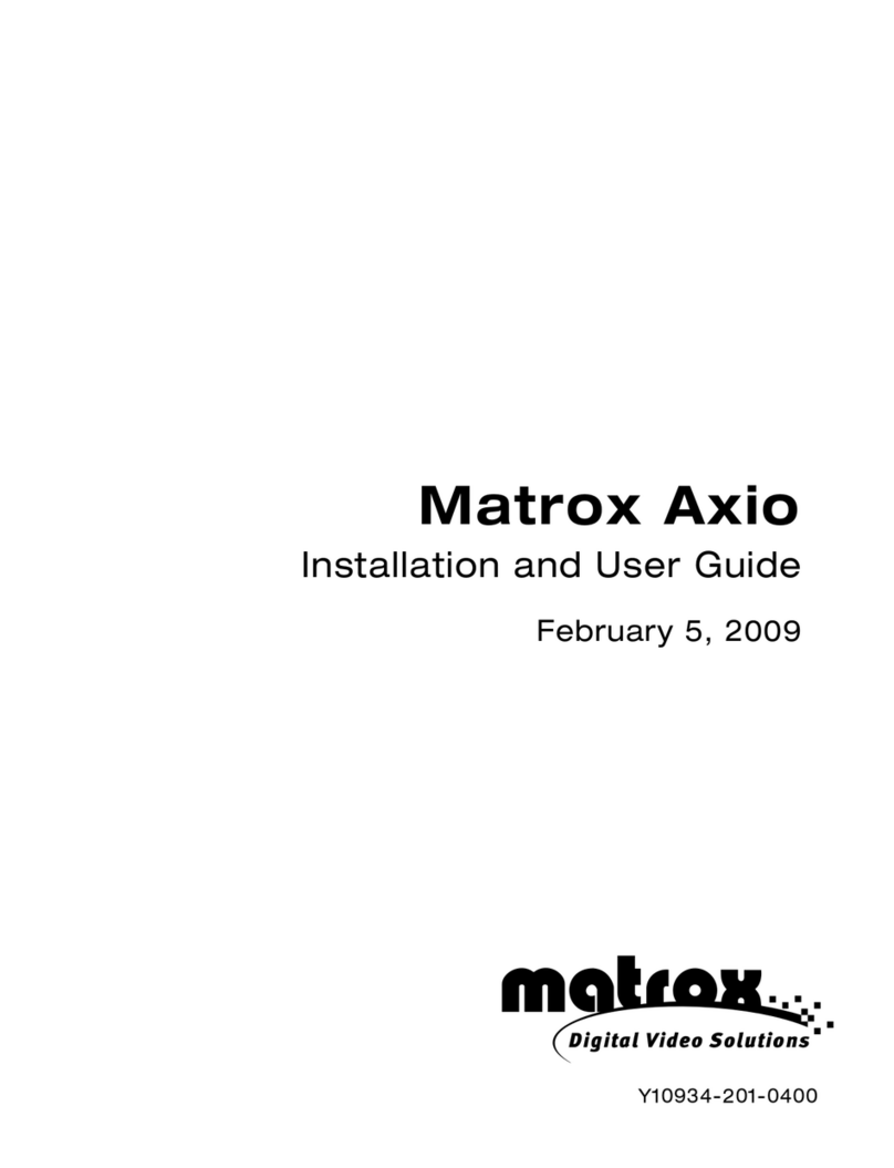 Matrox Axio Installation and user guide Matrox Axio Installation and user guide
