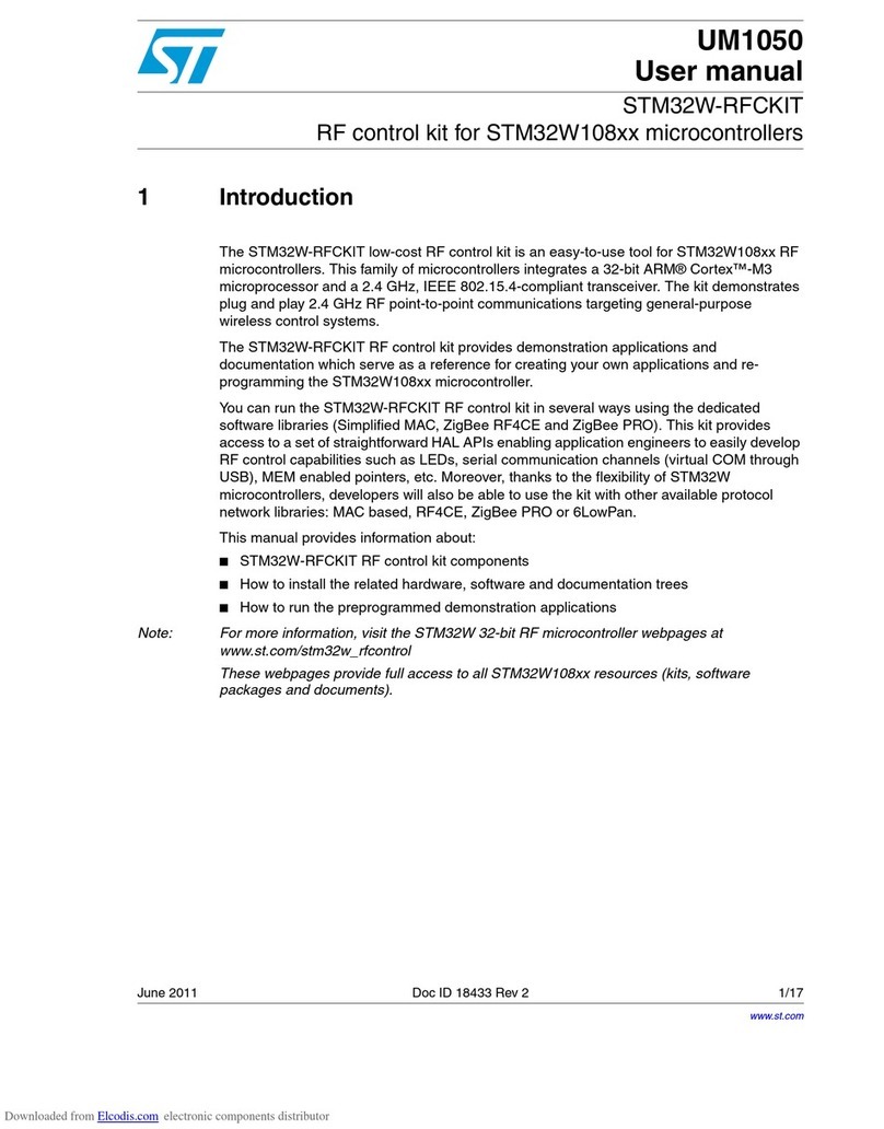 ST STM32W-RFCKIT user manual